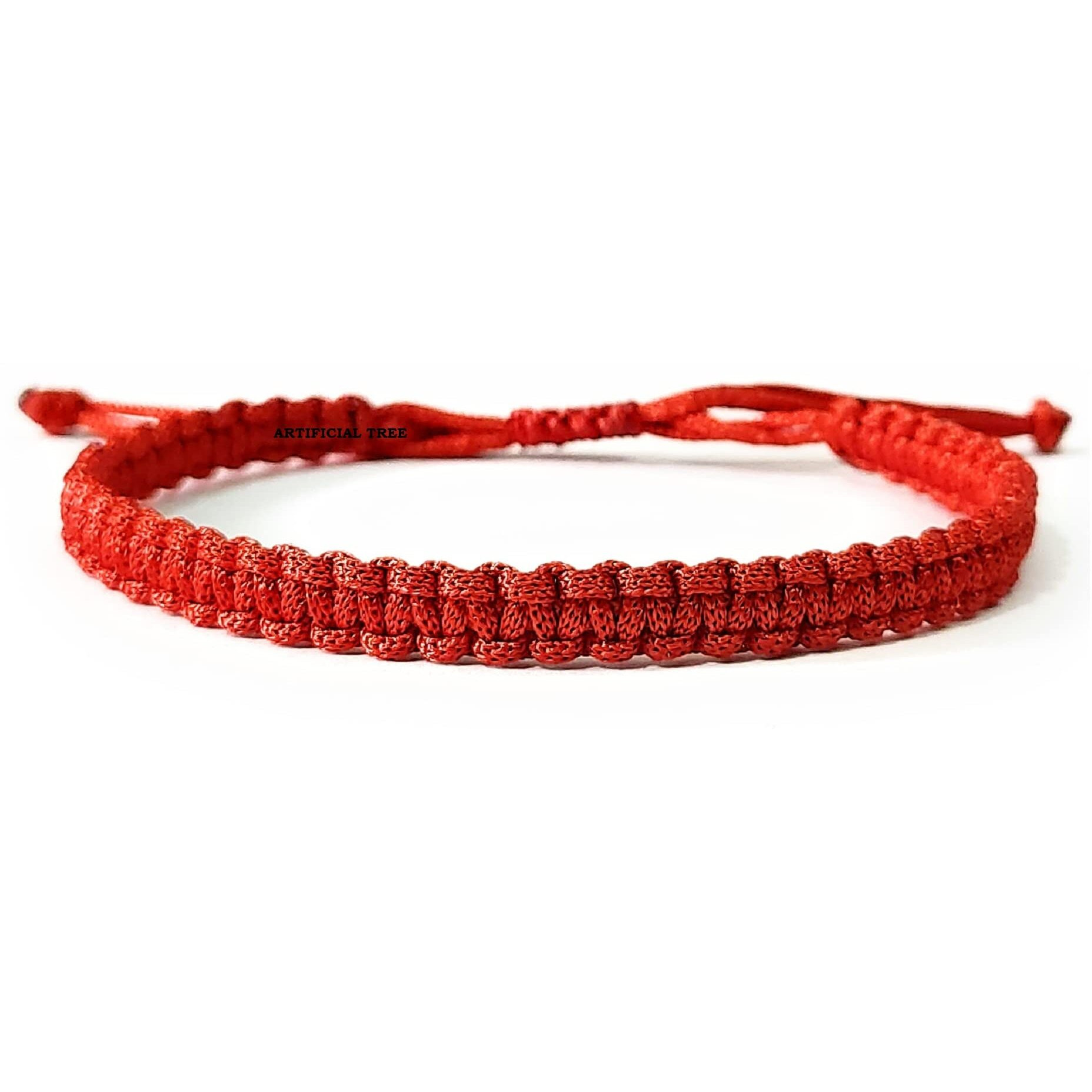 ARTIFICIAL TREE HANDMADE NAZAR DHAGA BRACELET ADJUSTABLE WRISTBAND BRACELET FRIENDSHIP BAND FOR WOMEN MEN- 100% SKIN FRIENDLY Nazar Bracelets 2 Piece (AT GIRLS BRCT 004) (RED)
