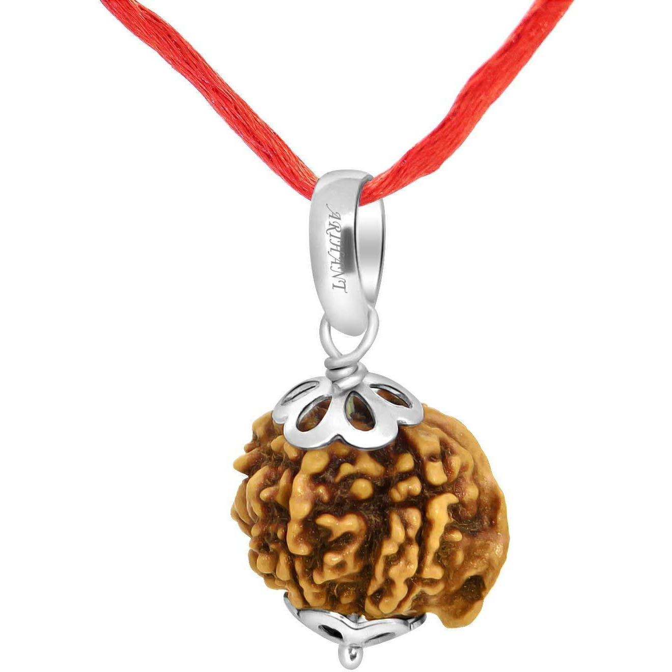 Arihant Gems & Jewels Nepali Rudraksha With 925 Silver Pendant | Natural & Certified | Unisex Both for Men & Women (5 Mukhi)