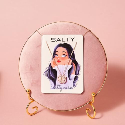 Salty Fashion Luxury Gift Box for Women & Girls | Neck Chain | Necklace | Earrings | Finger Ring | Studs | Locket | Fancy & Stylish | Birthday Gift | Aesthetic Jewelry | Accessories for Everyday Wear