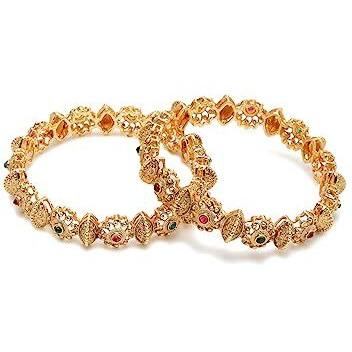 YouBella Jewellery for Women Gold Plated Bracelet Bangles for Women (2.4)