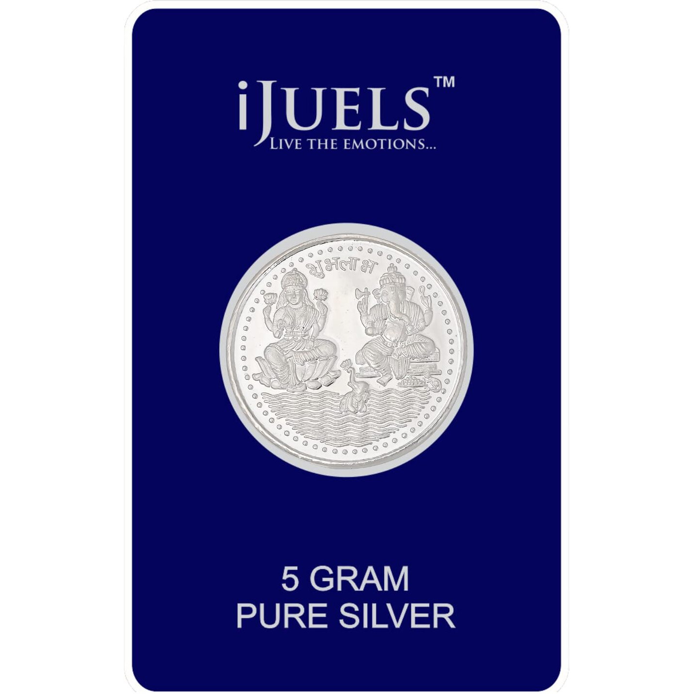 ijuels 999 Purity BIS Hallmarked and Certified Pure Silver 5 gm Coin blister Pack