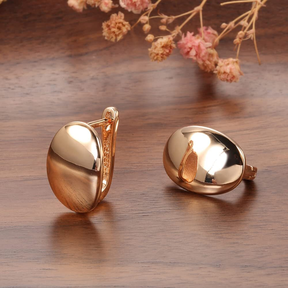 Shining Diva Fashion 18k Rose Gold Plated Latest Fancy Stylish Copper Zircon Earrings for Women and Girls (rrsd14471er)