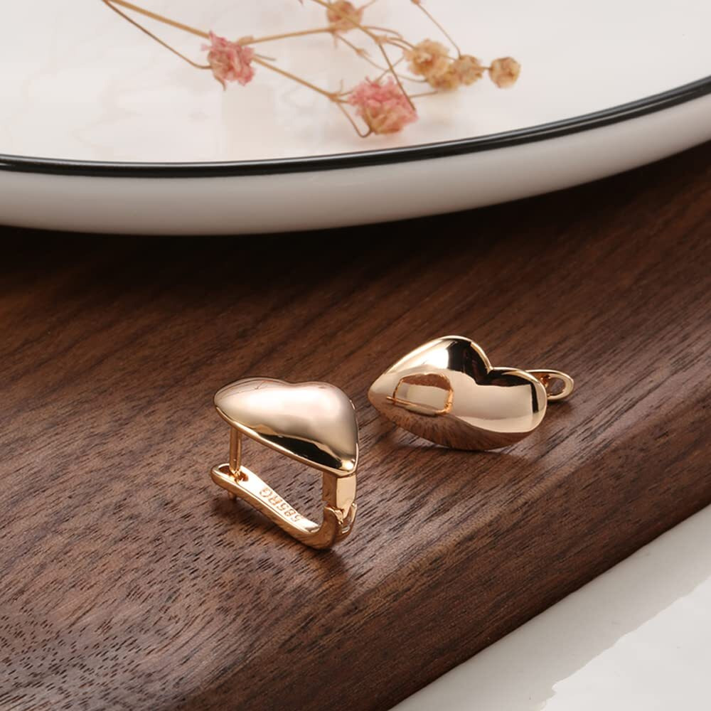 Shining Diva Fashion 18k Rose Gold Plated Latest Fancy Stylish Copper Zircon Earrings for Women and Girls (rrsd14476er)