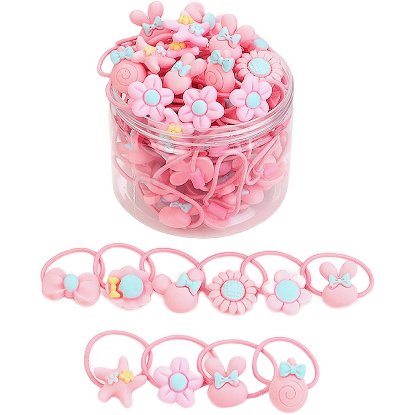Shining Diva Fashion 70 pcs Combo Elastic Hair Bands Ties Accessories for Kids Baby Girls Women (15077hb)