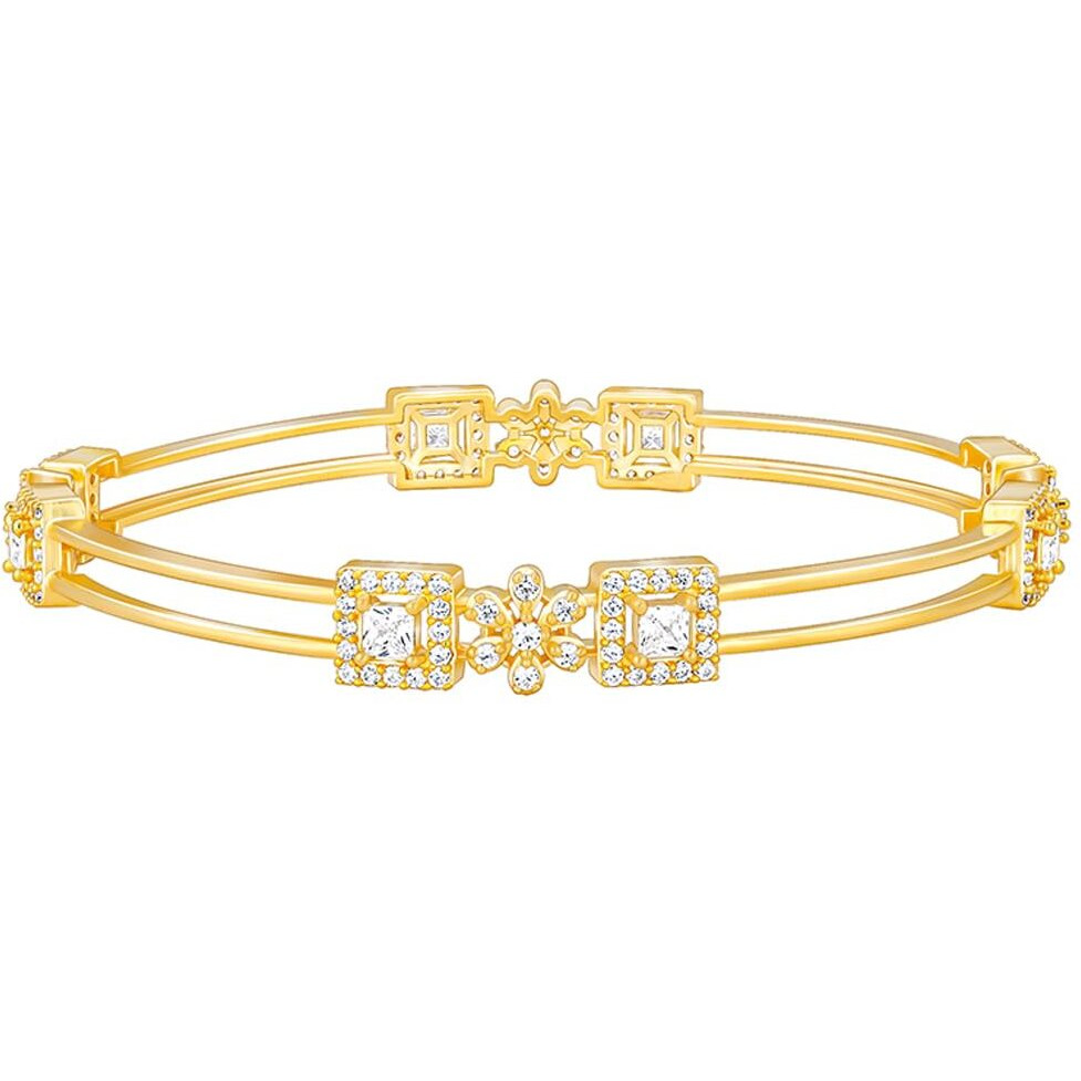 GIVA 925 Silver Golden Square Bloom Bangle,Fixed Size|Rakhi Rakshabandhan Gift for Sister Bhabhi, Gifts for Women & Girls | With Certificate of Authenticity and 925 Stamp | 6 Months Warranty*