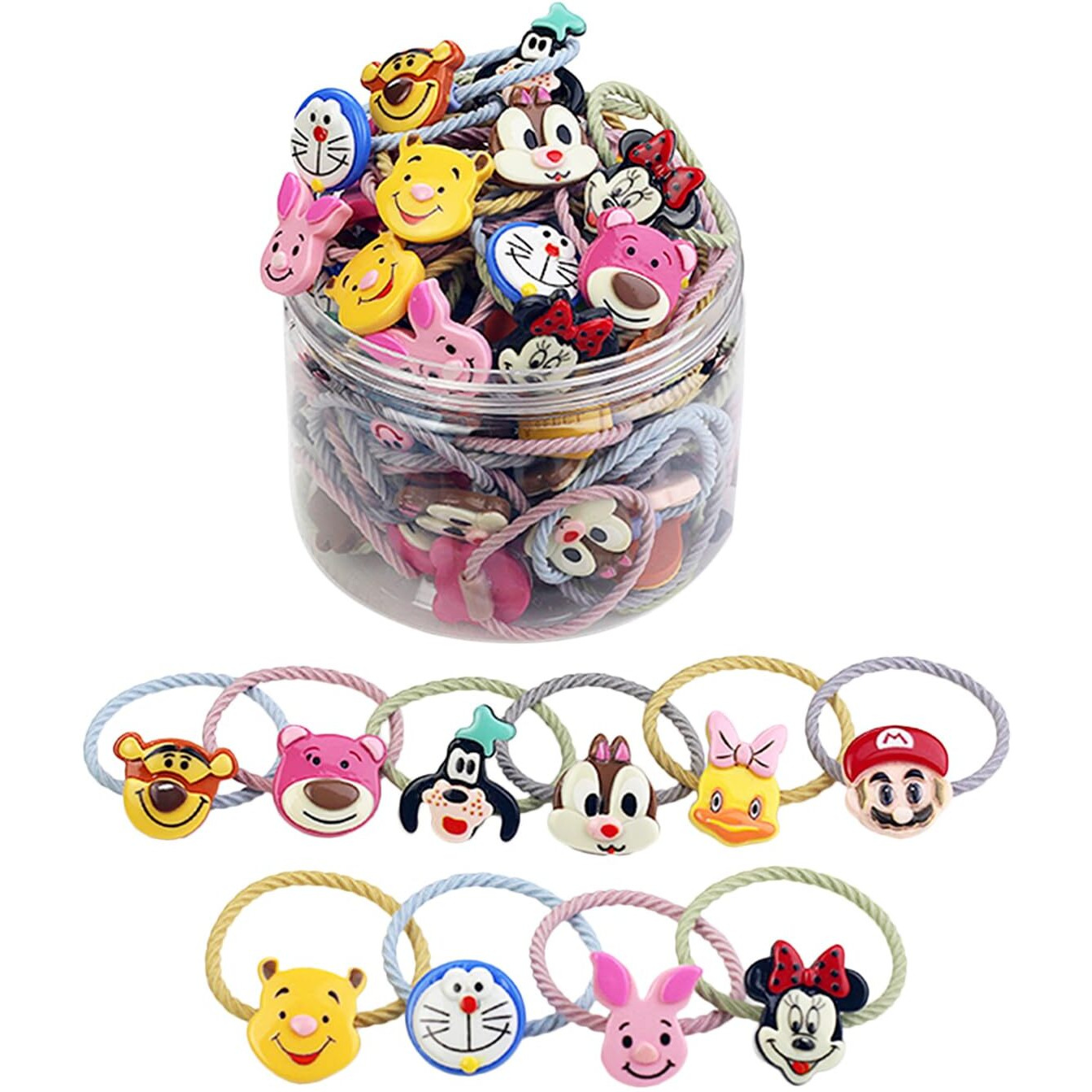 Shining Diva Fashion 30 pcs Combo Elastic Hair Bands Ties Accessories for Kids Baby Girls Women (14971hb)