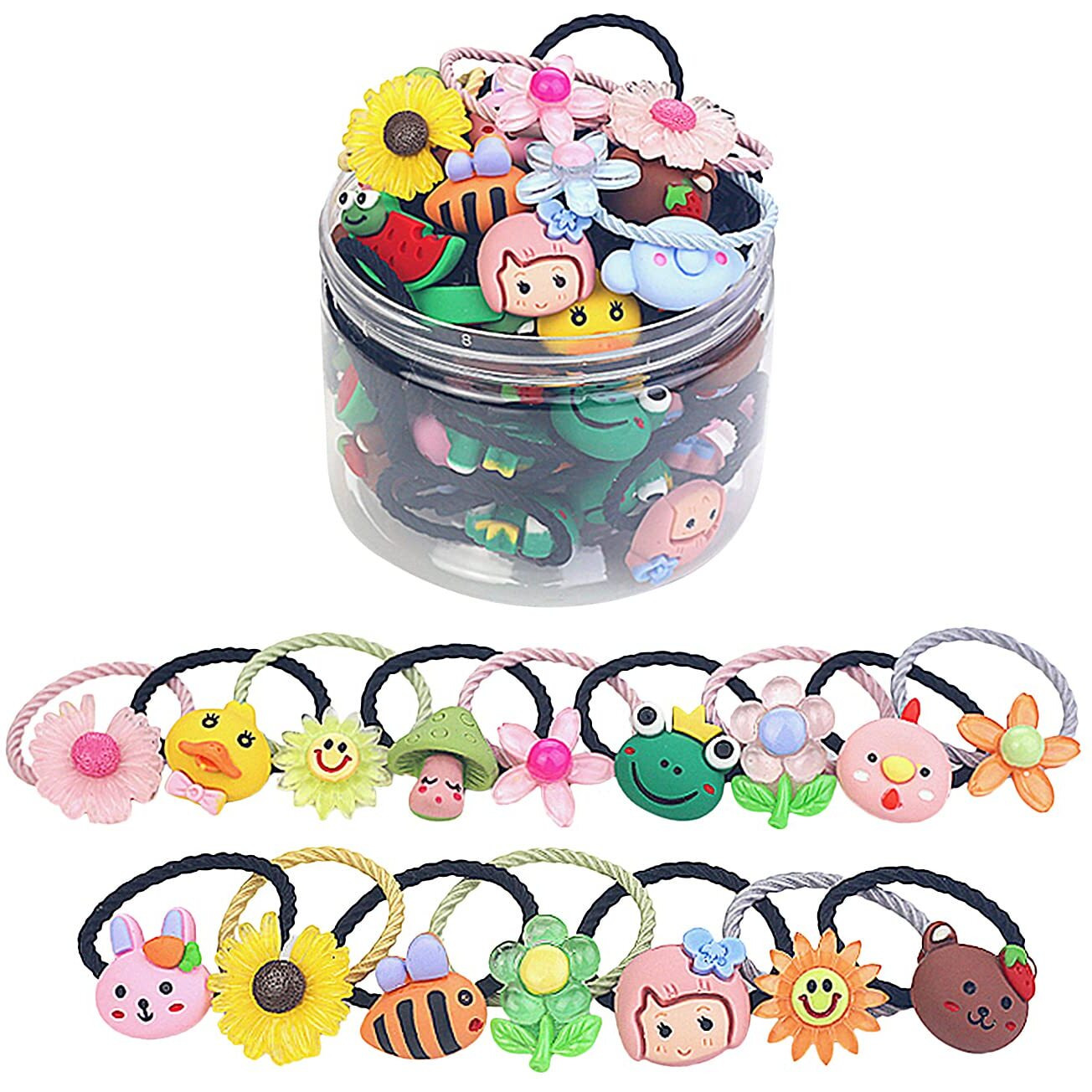 Shining Diva Fashion 30 pcs Combo Elastic Hair Bands Ties Accessories for Kids Baby Girls Women (14746hb)