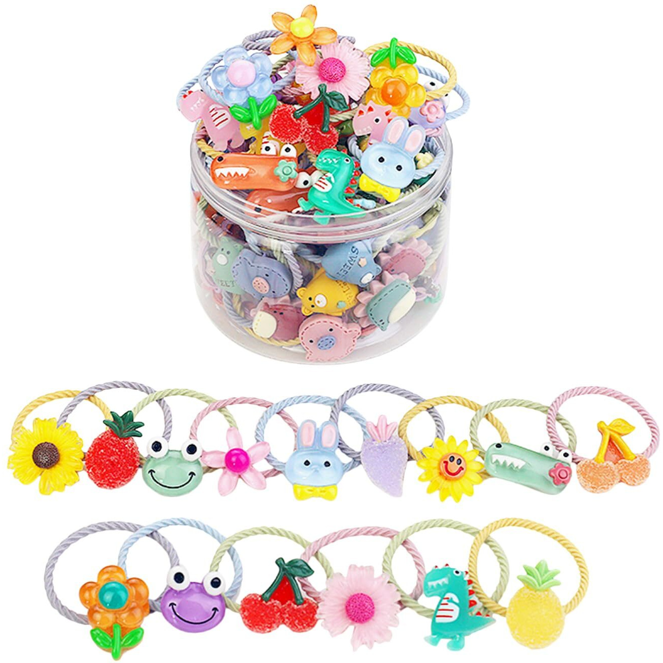 Shining Diva Fashion 30 pcs Combo Elastic Hair Bands Ties Accessories for Kids Baby Girls Women (14990hb)