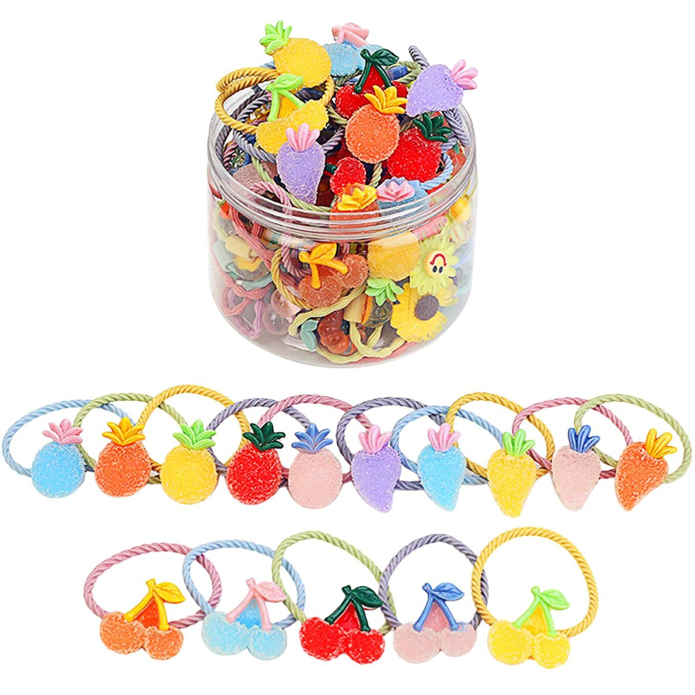 Shining Diva Fashion 30 pcs Combo Elastic Hair Bands Ties Accessories for Kids Baby Girls Women (14991hb)