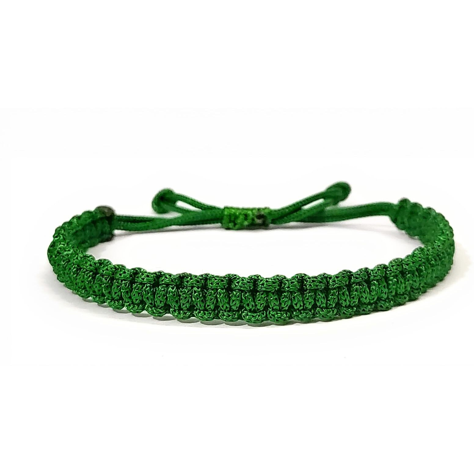 ARTIFICIAL TREE HANDMADE NAZAR DHAGA BRACELET ADJUSTABLE WRISTBAND BRACELET FRIENDSHIP BAND FOR WOMEN MEN- 100% SKIN FRIENDLY Nazar Bracelets 2 Piece (AT GIRLS BRCT 008) (GREEN)