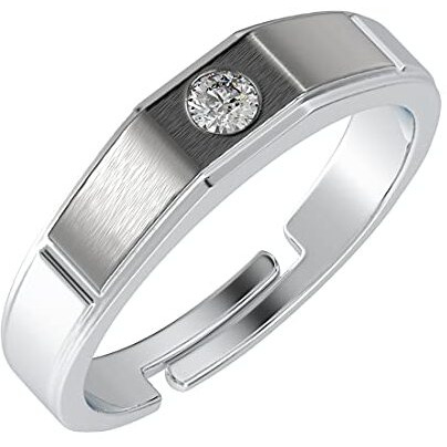 Clara Pure 925 Sterling Silver Rocco Adjustable Ring Gift For Mens And Boys | Partial Matte Finish