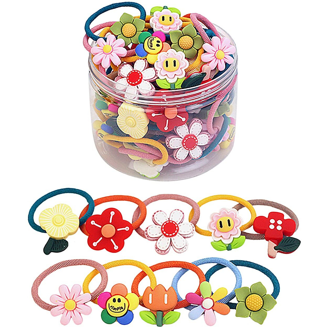 Shining Diva Fashion 20 pcs Combo Elastic Hair Bands Ties Accessories for Kids Baby Girls Women (14744hb)