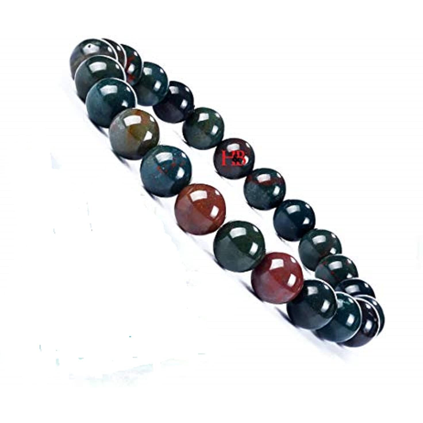 Hot And Bold Natural Blood-Stone Reiki Feng-Shui Crystal Gem Beads Bracelets For Women
