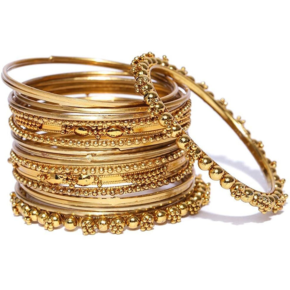 YouBella Jewellery Gold Plated Bracelet Bangle Set of 2 Jewellery For Girls and Women (2.6)