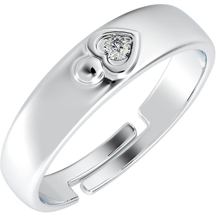 Clara Pure 925 Sterling Silver Spade Adjustable Ring Gift For Mens And Boys