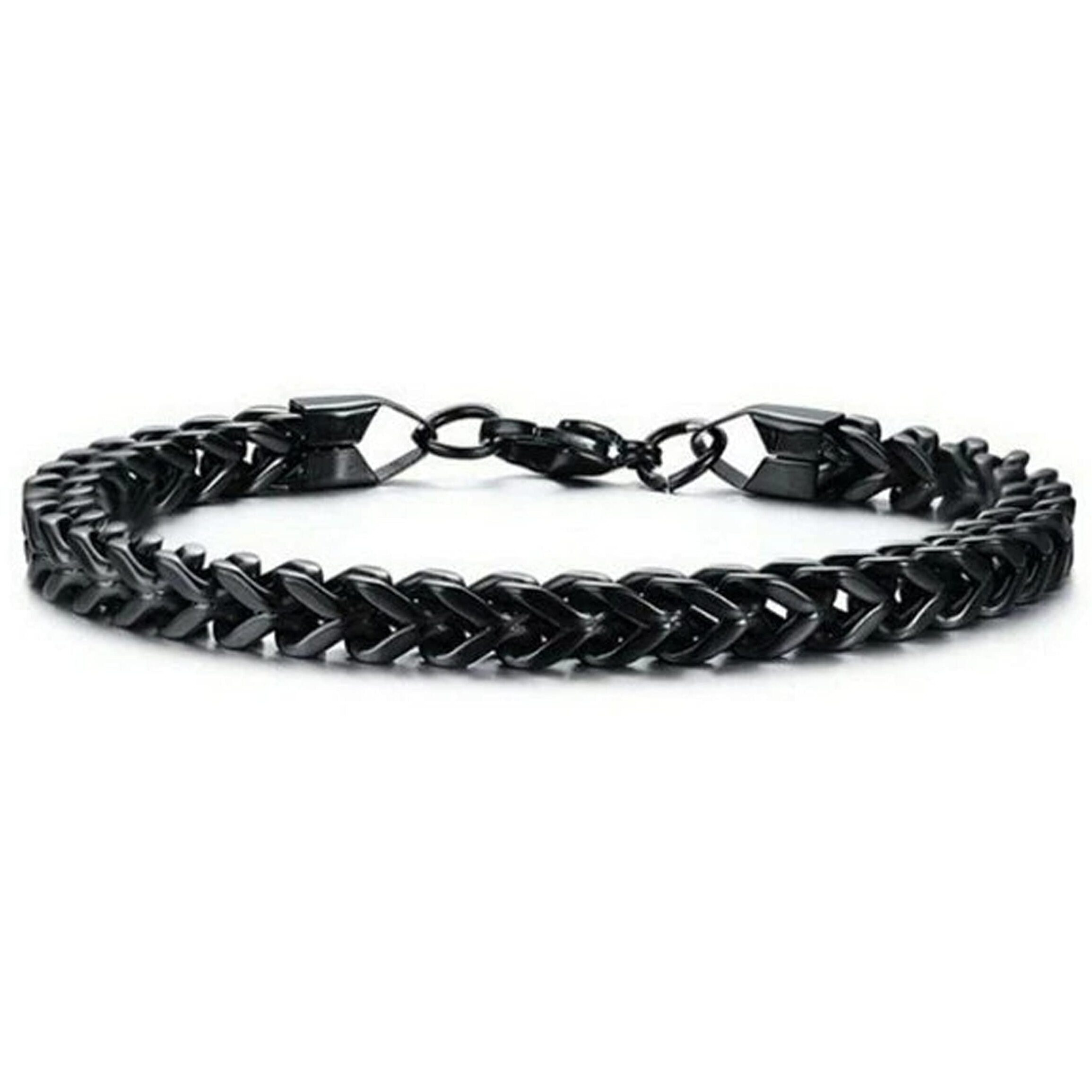 Fashion Frill Black Silver Bracelet For Boys Criss Cross Stainless Steel Black Silver Bracelet For Men Boys Love Gifts Mens Accessories Bracelets