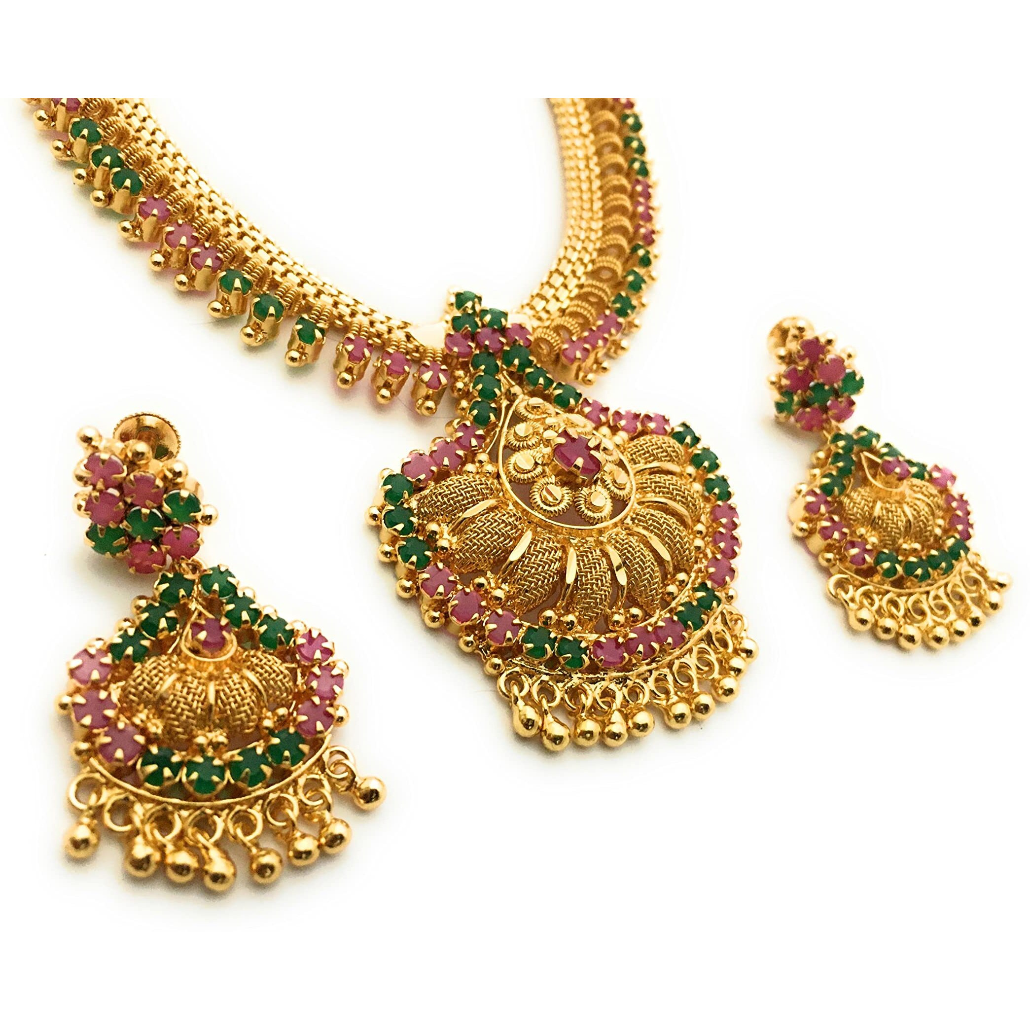 Sasitrends One Gram Micro Gold Plated Latest Necklace Set For Women And Girls