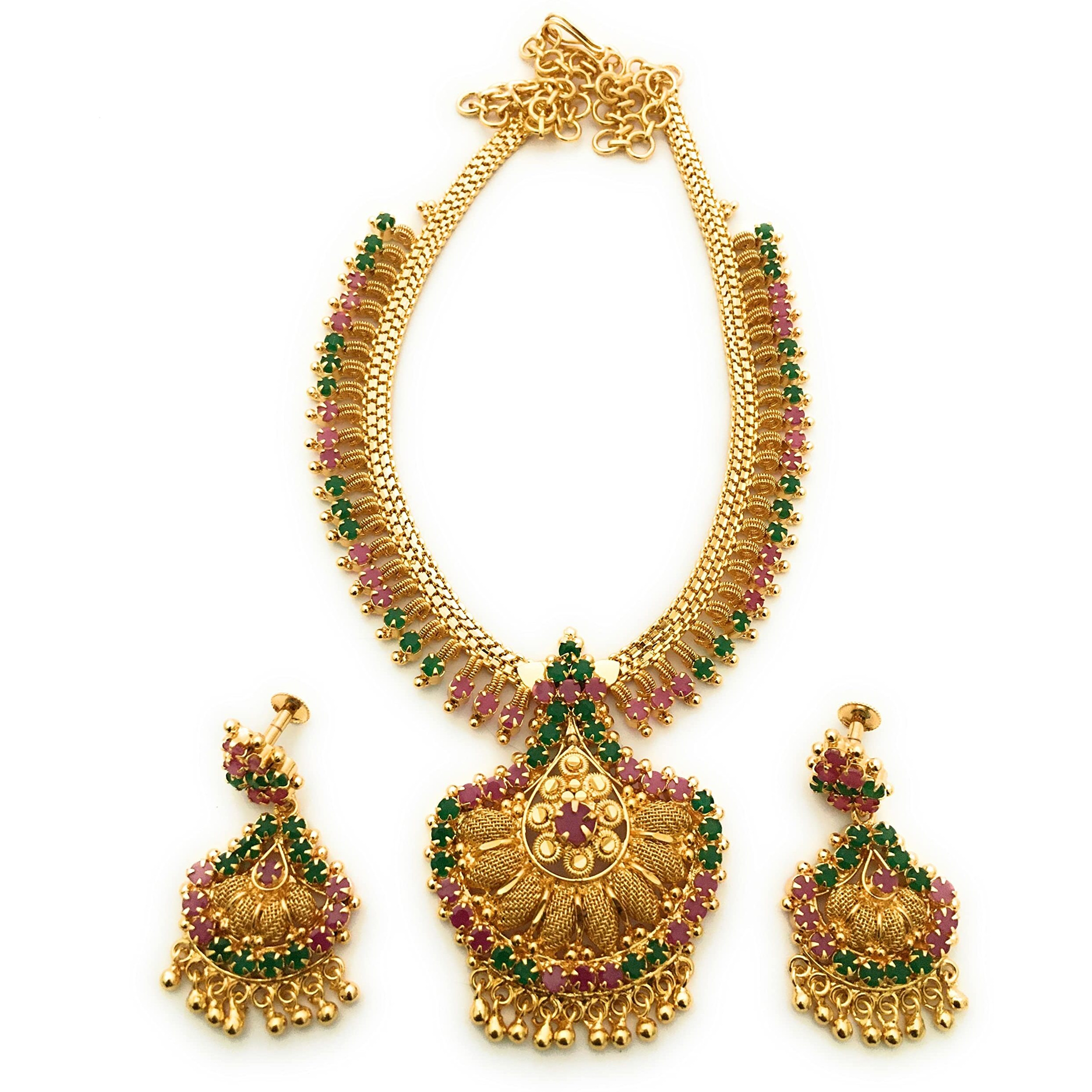 Sasitrends One Gram Micro Gold Plated Latest Necklace Set For Women And Girls