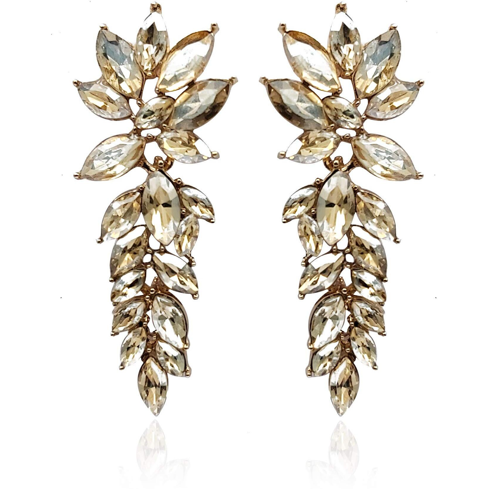 YouBella Jewellery Earrings for women Crystal Earrings for Girls and Women (Wine)
