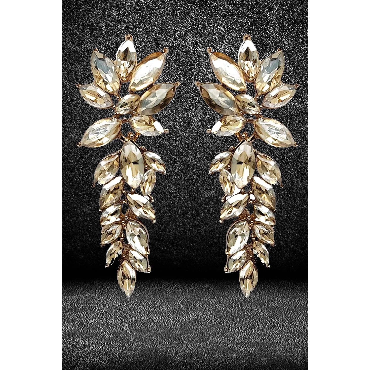 YouBella Jewellery Earrings for women Crystal Earrings for Girls and Women (Wine)
