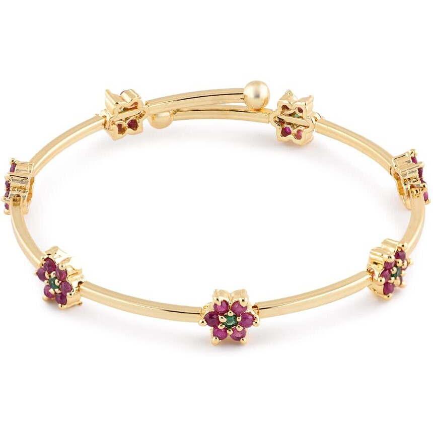 ZAVERI PEARLS Gold look Designer Adjustable Bracelet- ZPFK6274