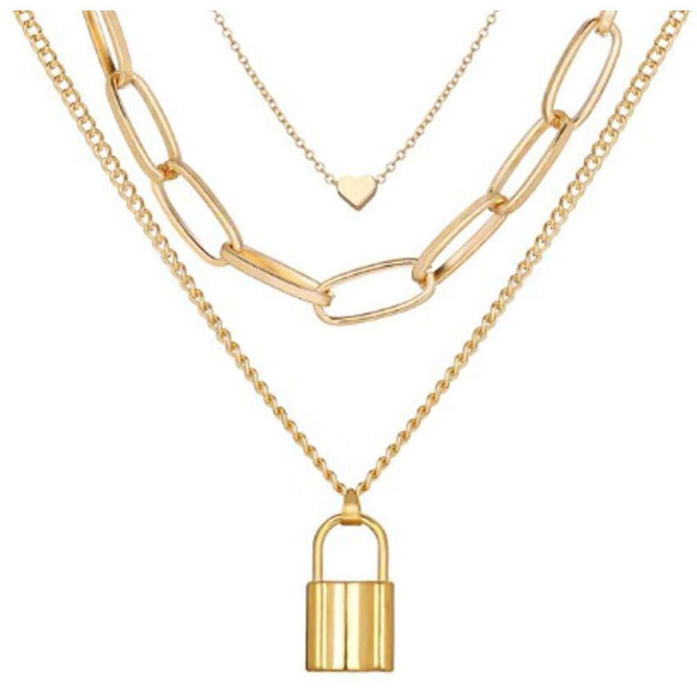 YouBella Jewellery Stylish Combo of Two Necklace Chains for Women and Girls (Gold) (YBNK_5919)