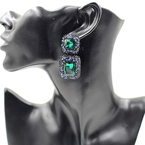 YouBella Jewellery Earrings for women Crystal Earrings for Girls and Women (Green)