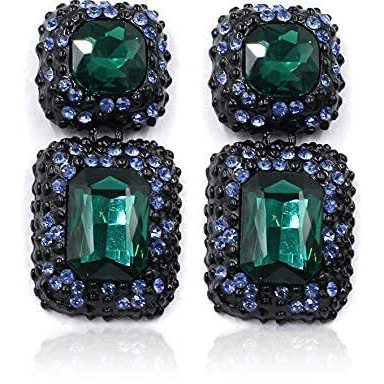 YouBella Jewellery Earrings for women Crystal Earrings for Girls and Women (Green)