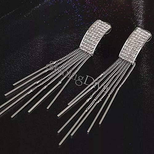 Shining Diva Fashion Latest Silver Metal Traditional Stylish Tassel Earrings for Women (10487er)