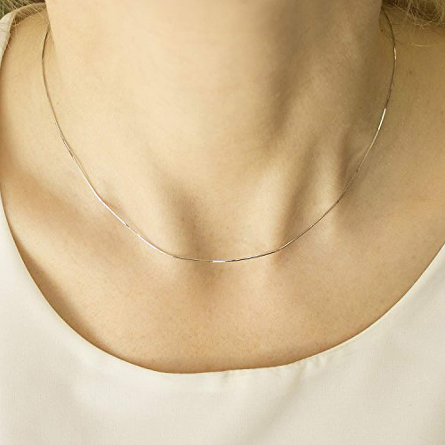 I JUELS  LIVE THE EMOTIONS Pure 925 Sterling Silver 20 inch Italian Silver Snake Chain For Girls/Women. IJSC009
