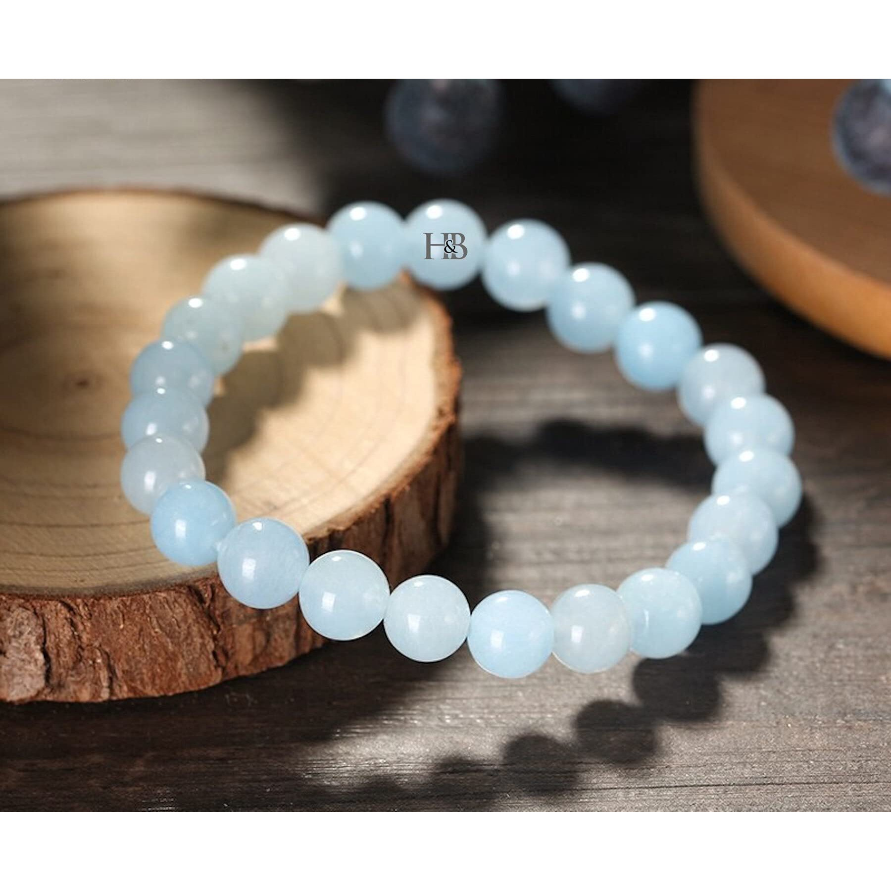 Hot And Bold Womens Natural Stone Aquamarine Bracelet With Certificate-Genuine Gemstone Jewelry For Serenity And Clarity