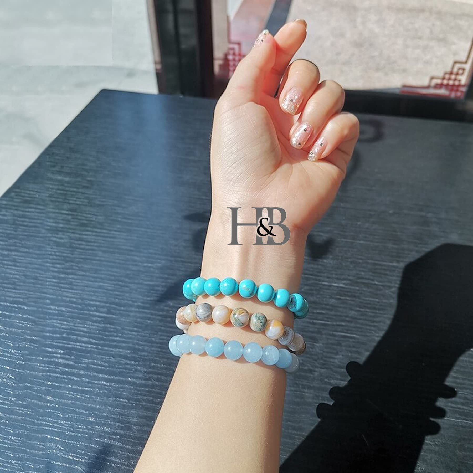 Hot And Bold Womens Natural Stone Aquamarine Bracelet With Certificate-Genuine Gemstone Jewelry For Serenity And Clarity
