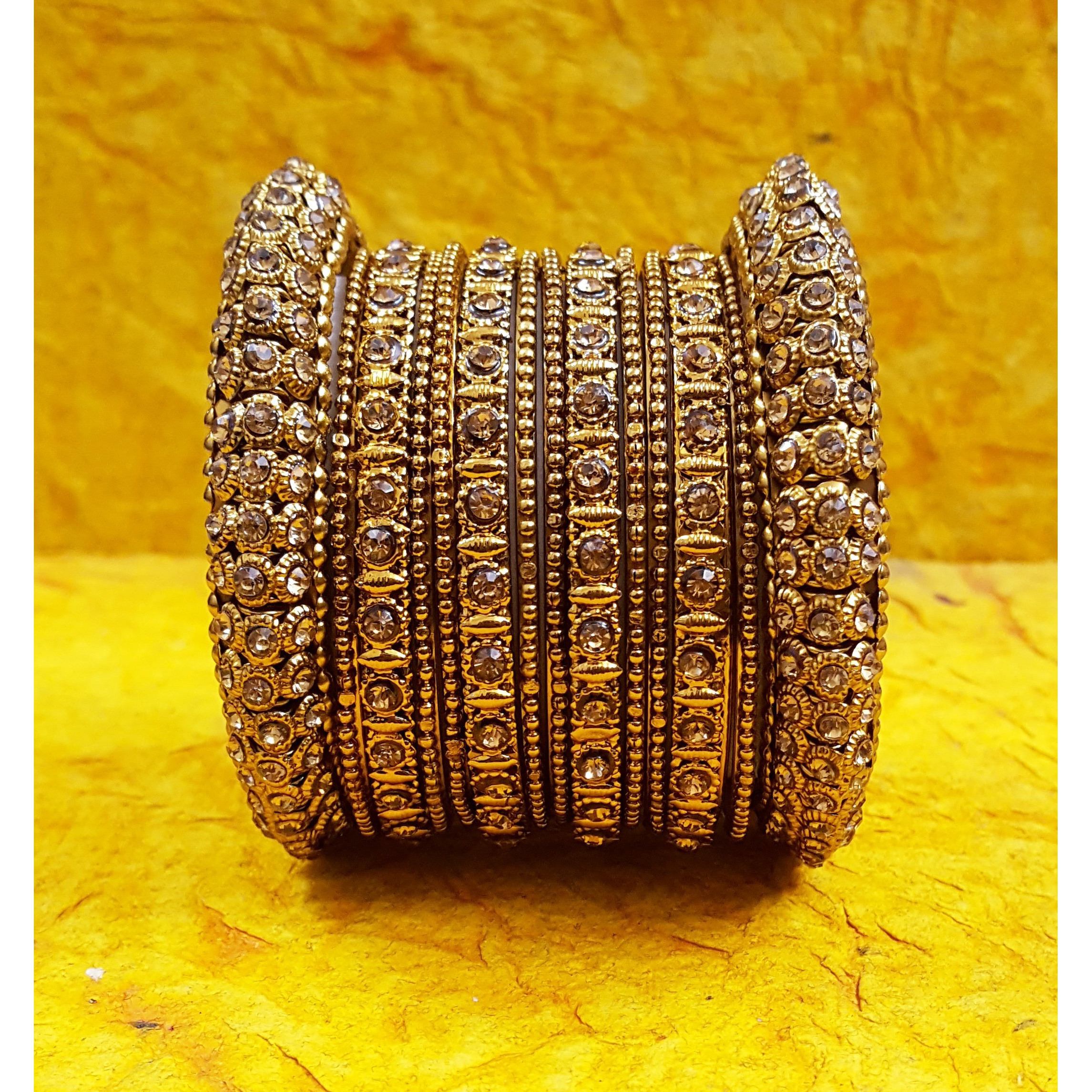 YouBella Fashion Jewellery Traditional Gold Plated Bracelet Bangles set For Girls and Women (2.8)