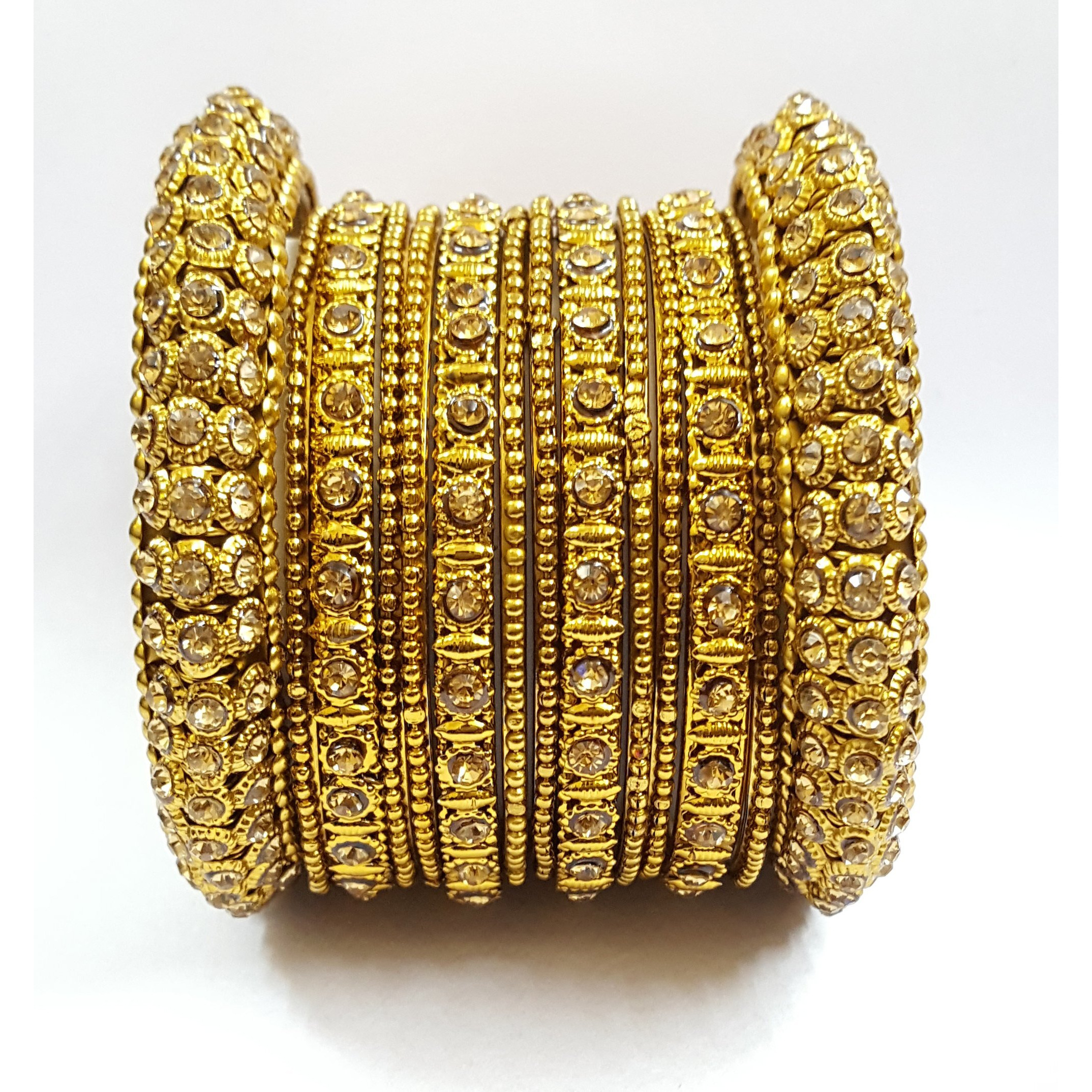 YouBella Fashion Jewellery Traditional Gold Plated Bracelet Bangles set For Girls and Women (2.8)