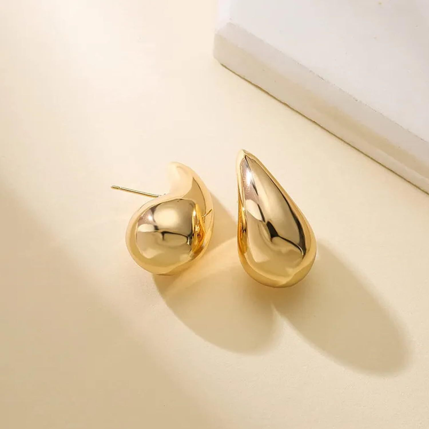 Fashion Frill Earrings For Women Stainless Steel Stylish Teardrop Gold Earrings For Women Girls Love Gifts Earrings Combo Womens Jewellery (Golden Silver)