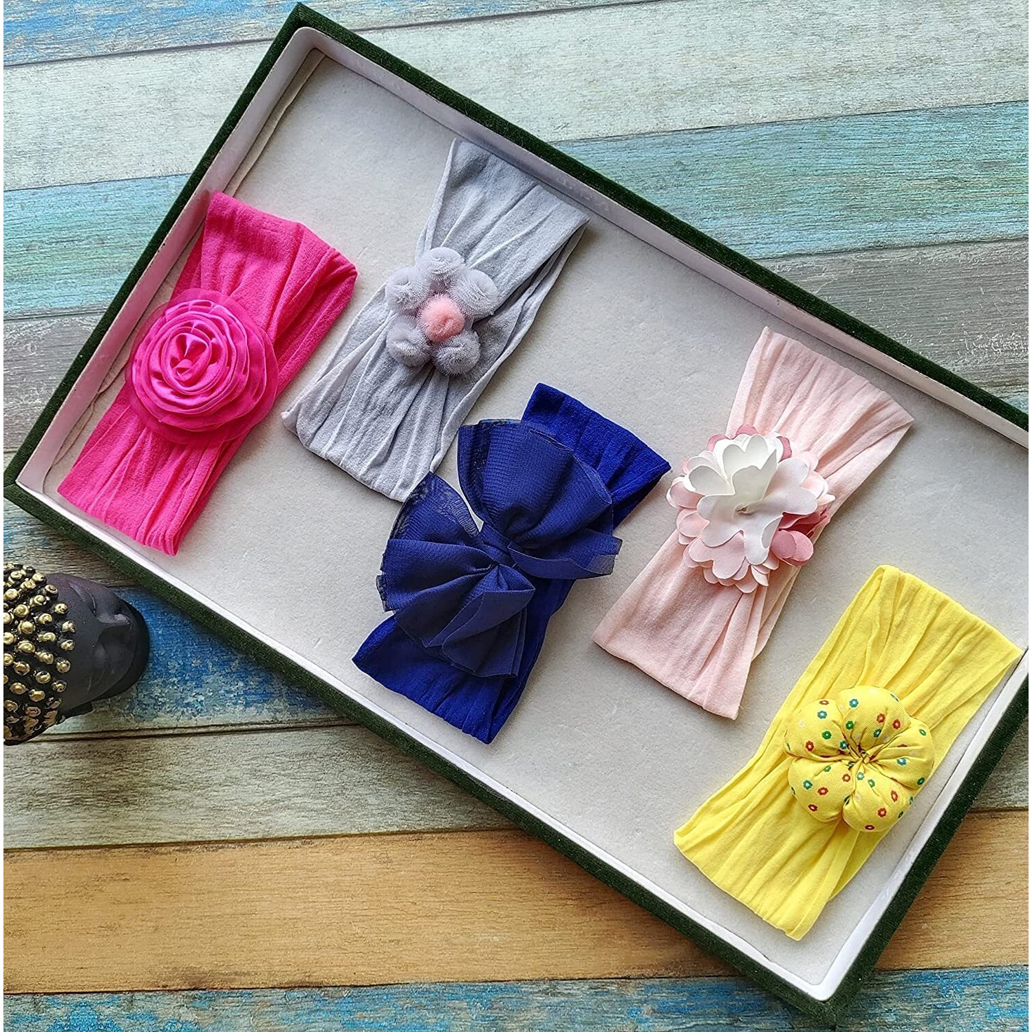 HOMEMATES Fashionable Multi Pattern Headband For Toddlers Baby Girls Boys Hair Band Multicolor Hair Accessories Pack of 6 Pcs (Style-4)