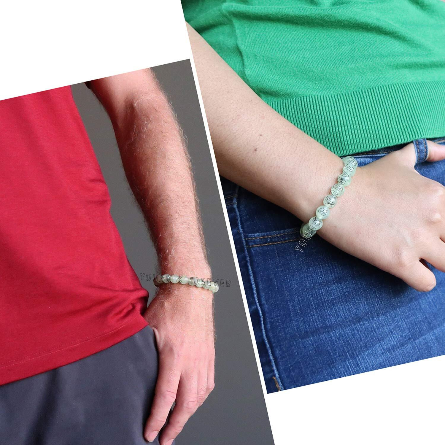 Young & Forever Gift Bracelet for Unisex Adult (Green)