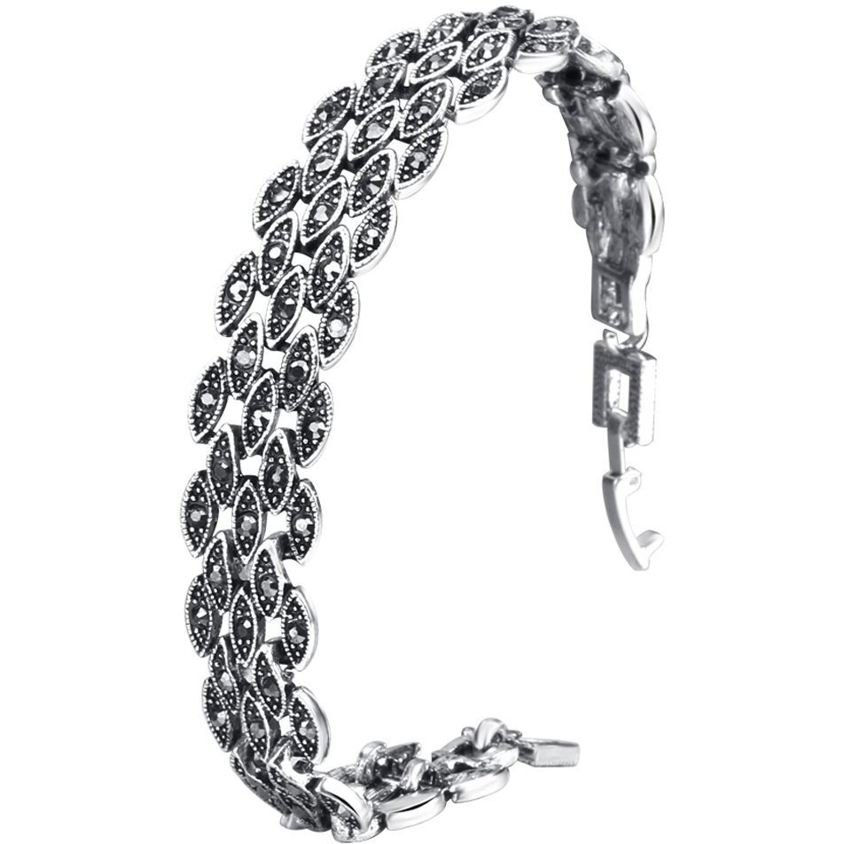 Shining Diva Fashion Jewellery Oxidised Silver Stylish Bracelet for Women & Girls (Silver)(8677b)