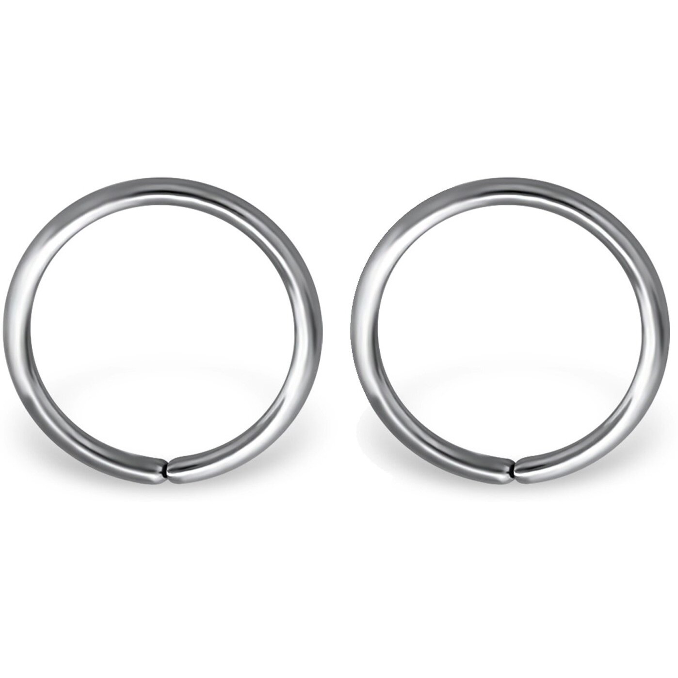 Via Mazzini 316L Stainless Steel No-Tarnish No-Rusting 8mm Clip-On Non-Pierced Nose Ring For Women And Girls (NR04933) 1 Pair