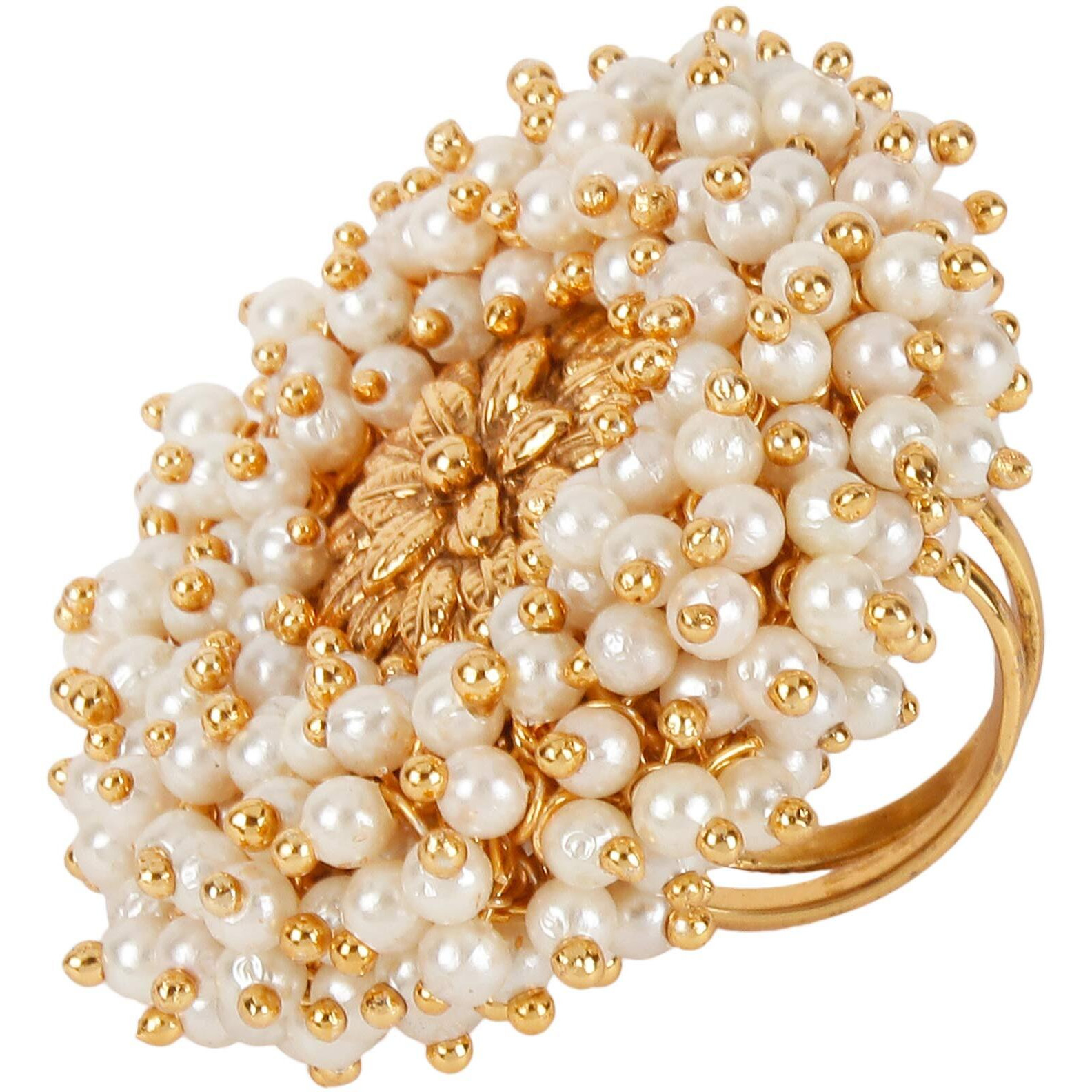 Shining Diva Fashion Gold Plated Ring for Women (Golden)(9733r)