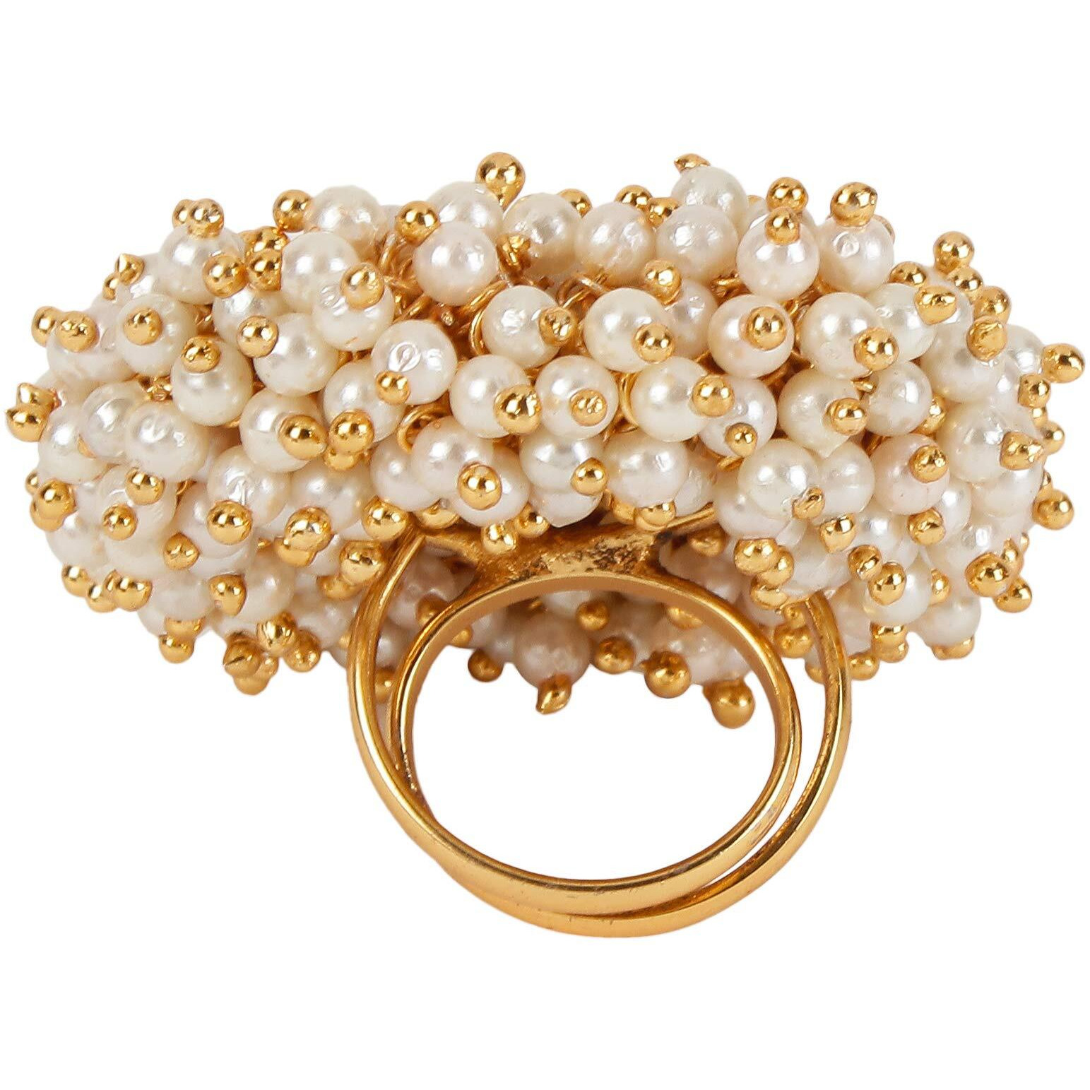 Shining Diva Fashion Gold Plated Ring for Women (Golden)(9733r)