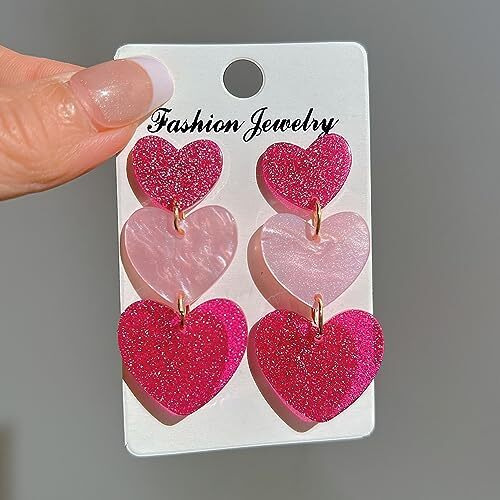 Shining Diva Fashion Latest Stylish Western Earrings for Women Girls (15843er) (Pink)