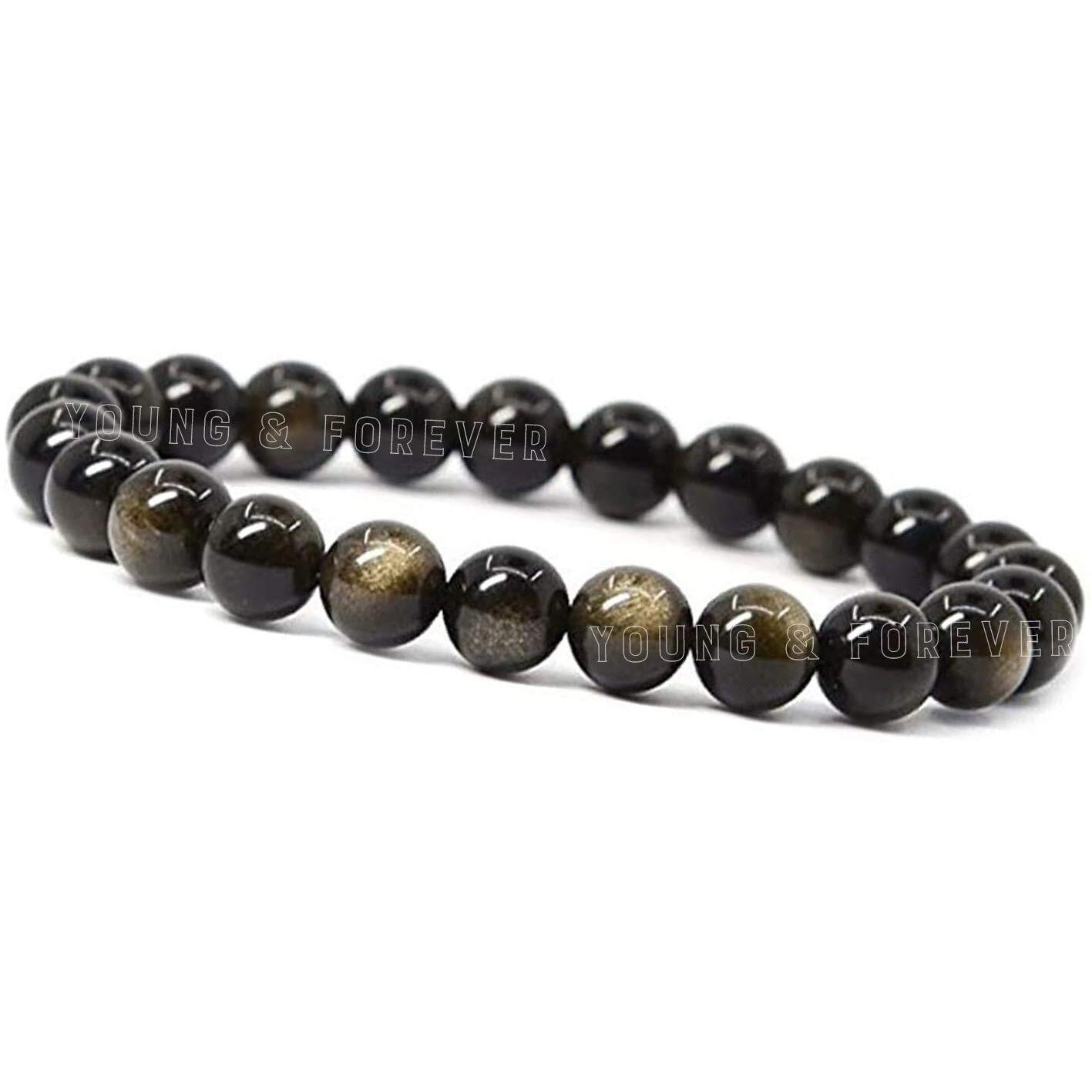 Young & Forever Gift Bracelet for Unisex Adult (Black)
