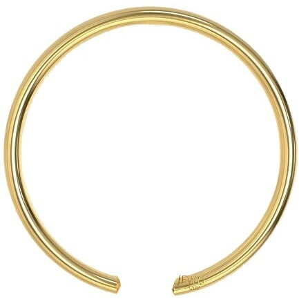 SJ SHUBHAM JEWELLERS Tiny Hoop and Septum Nose Ring One Piece/Combo/Gold 18K 750/925 Sterling Silver Simple & Beautiful Nose Pin For Women & Girls (20K Gold Plain Wire)