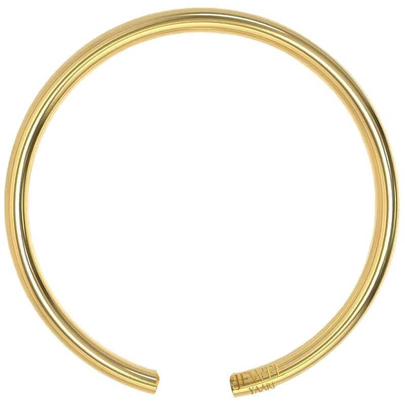 SJ SHUBHAM JEWELLERS Tiny Hoop and Septum Nose Ring One Piece/Combo/Gold 18K 750/925 Sterling Silver Simple & Beautiful Nose Pin For Women & Girls (20K Gold Plain Wire)