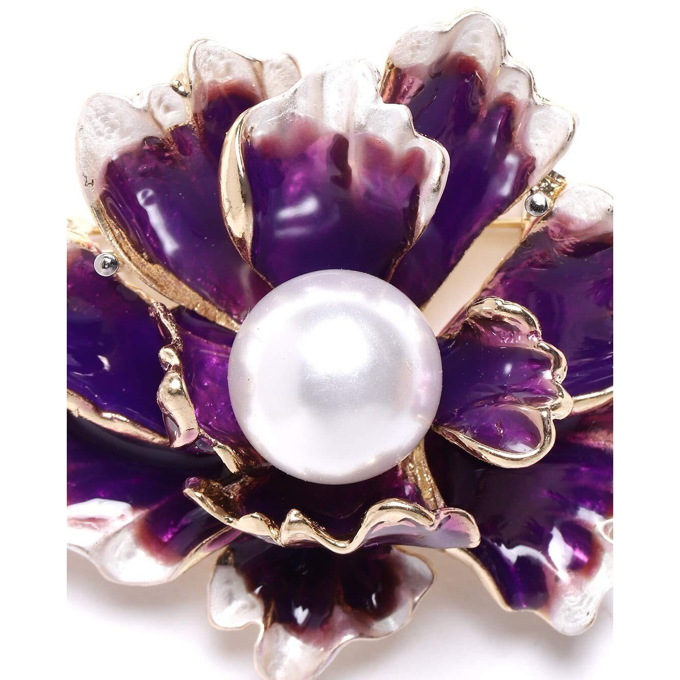 YouBella Jewellery Latest Stylish Crystal Unisex Floral Brooch for Wedding/Party for Women/Girls/Men (Purple)