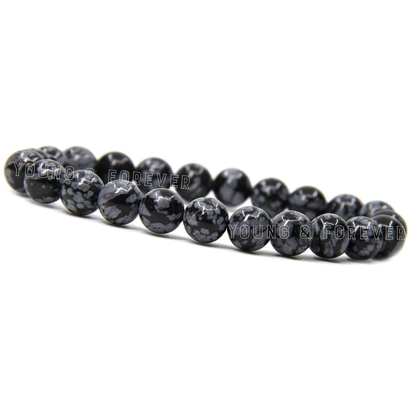 Young & Forever Gift Bracelet for Unisex Adult (Black)