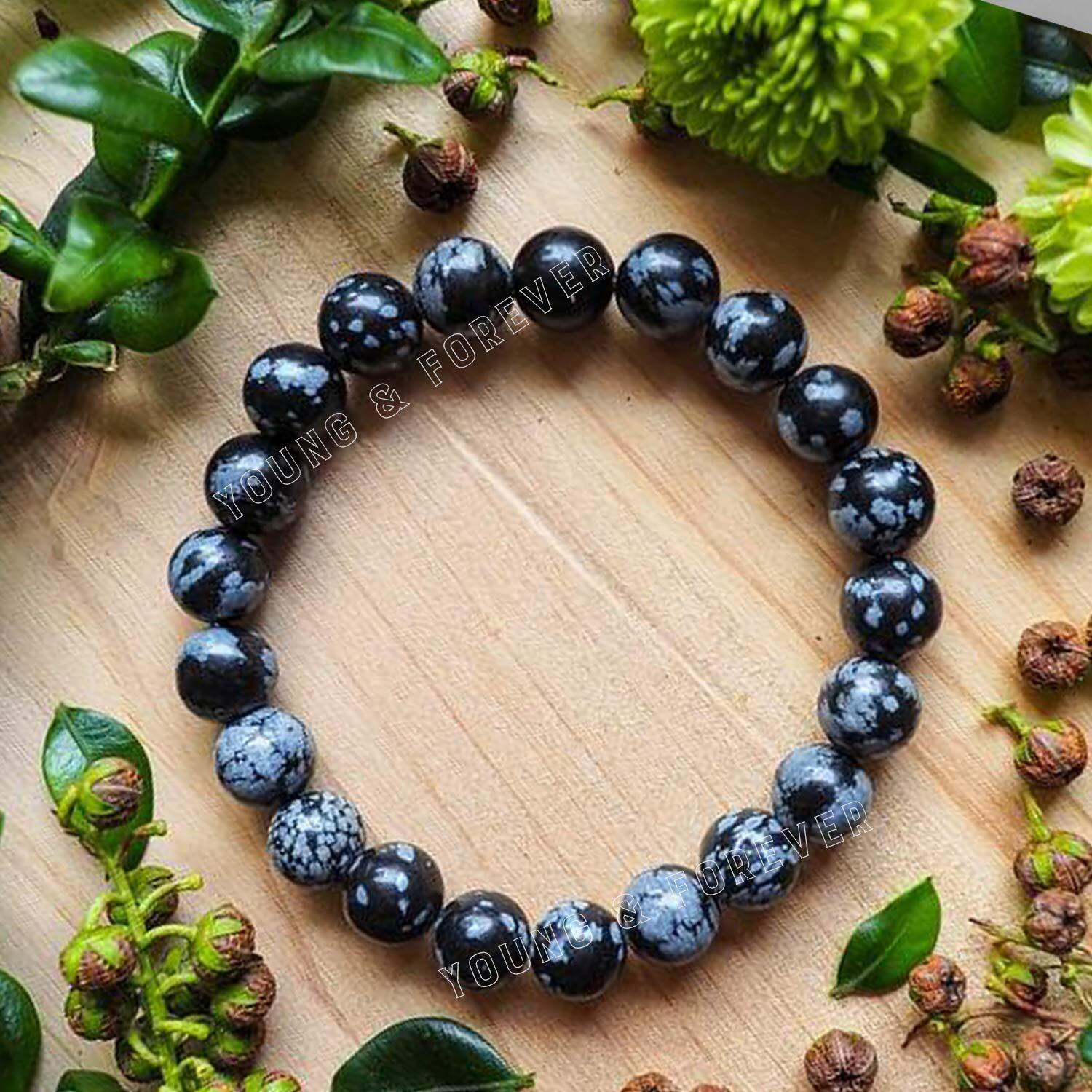 Young & Forever Gift Bracelet for Unisex Adult (Black)