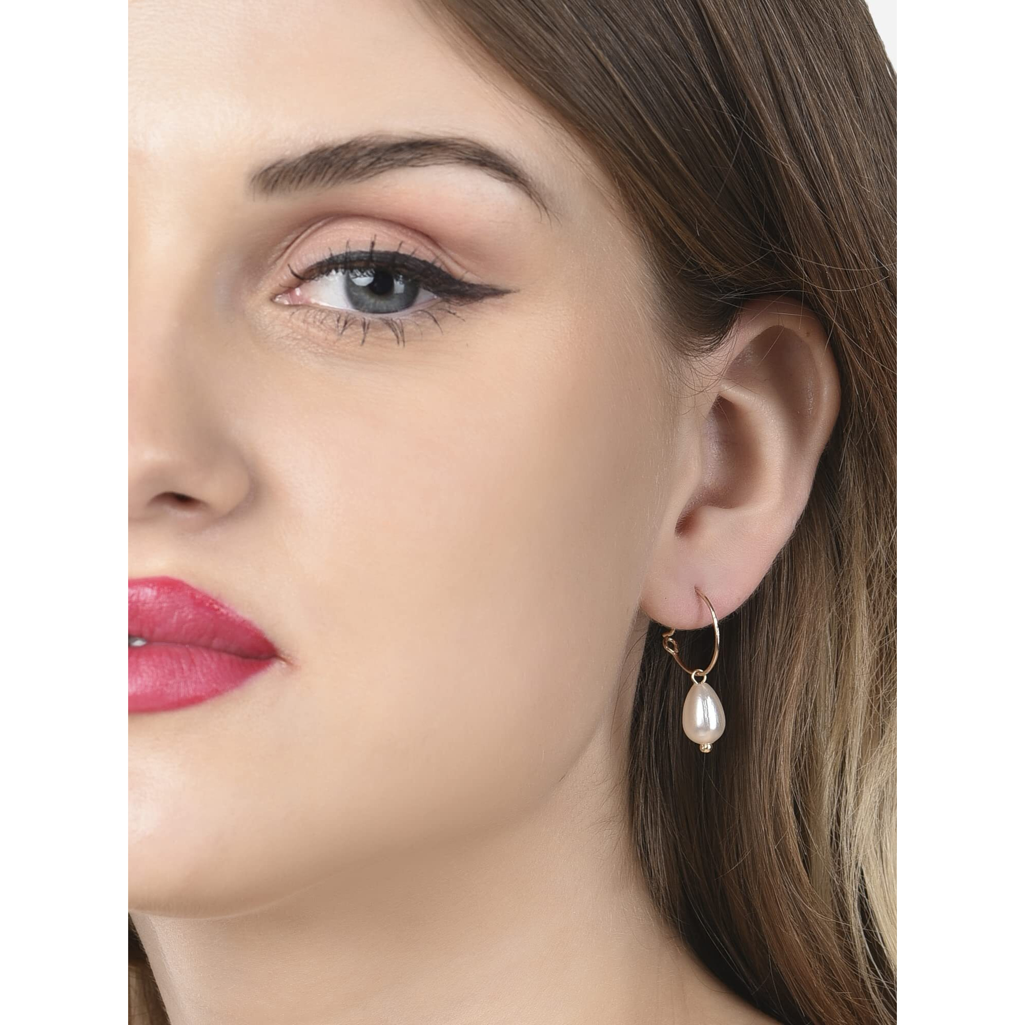 Zaveri Pearls Set of 20 Gold Tone Classy Contemporary Studs & Drop Earrings For Women-ZPFK14570