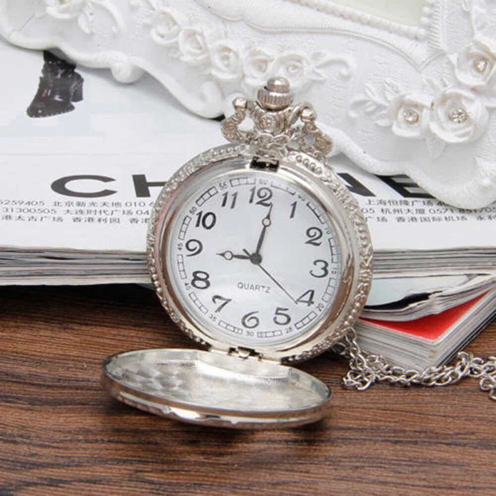 YouBella Pocket Watch Pendant with Chain for Husband Unique Memorable Gift Dual Purpose Stainless Steel Clock for Men (YBWATCH_0030)